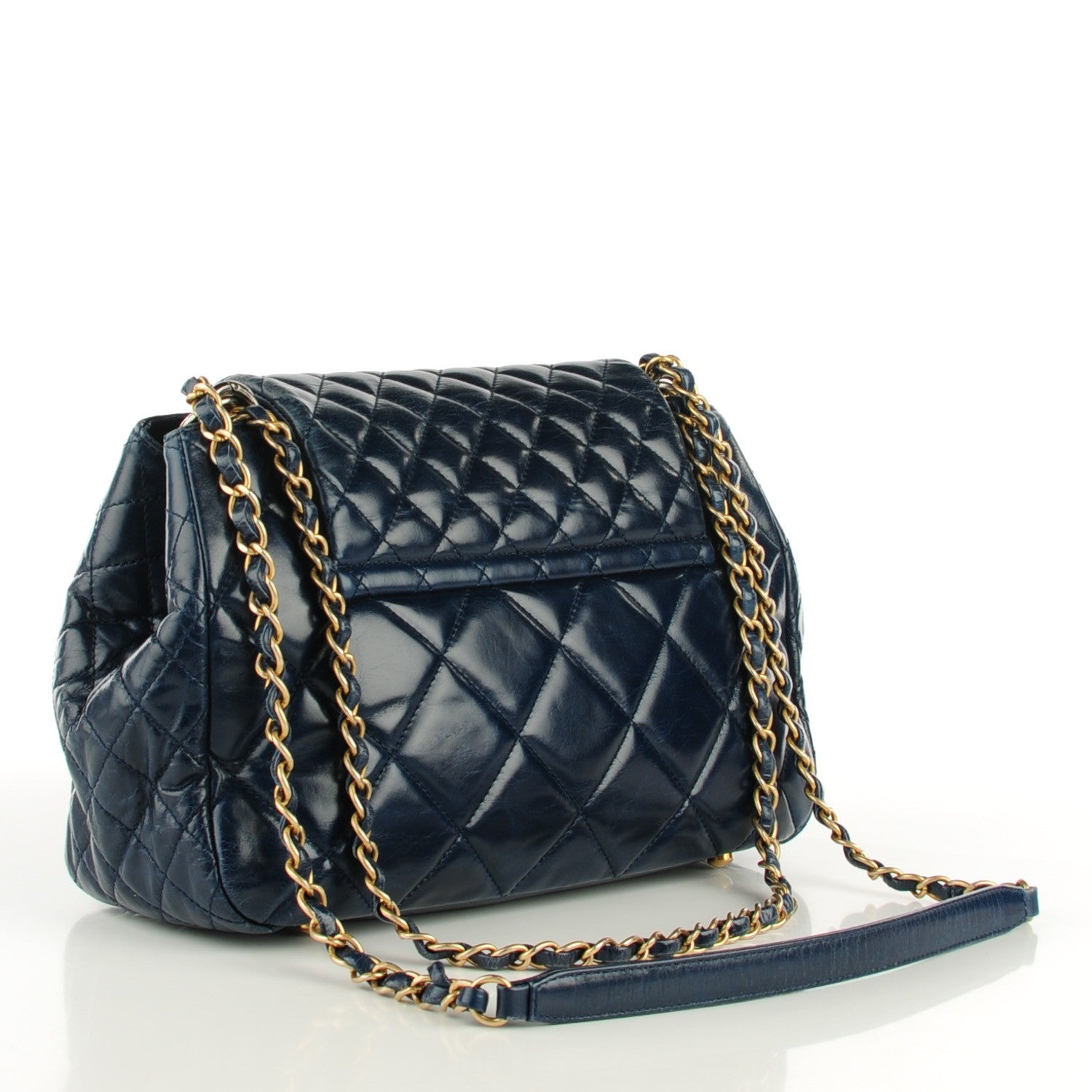 Chanel Aged Calfskin Quilted Small Daily Walk Flap Navy 3 of 7