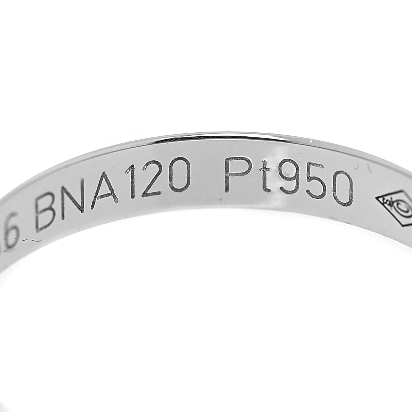 Platinum 2.5mm 1895 Wedding Band Ring 46 3.75