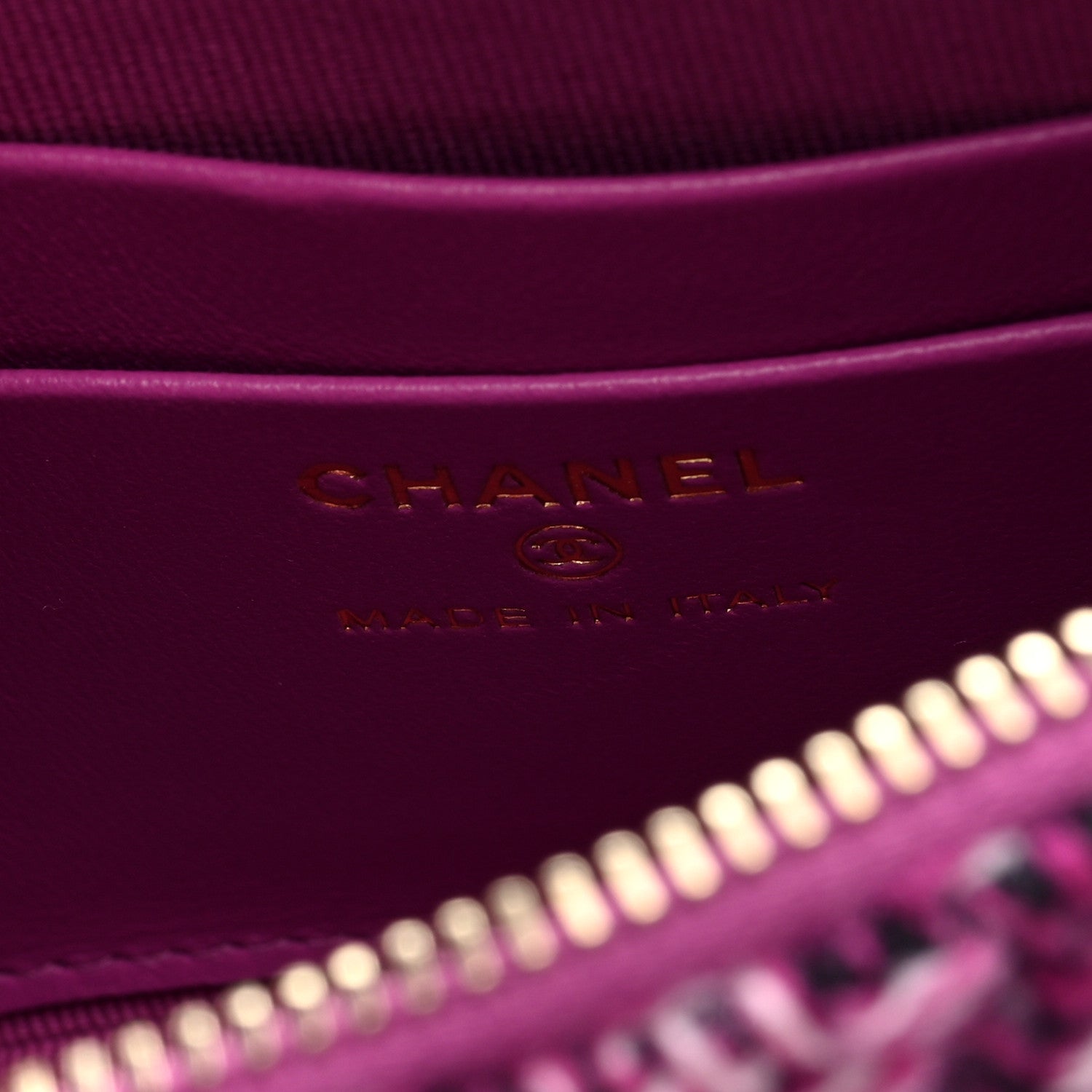 Chanel Tweed Quilted Mini Clutch With Chain Purple 6 of 11