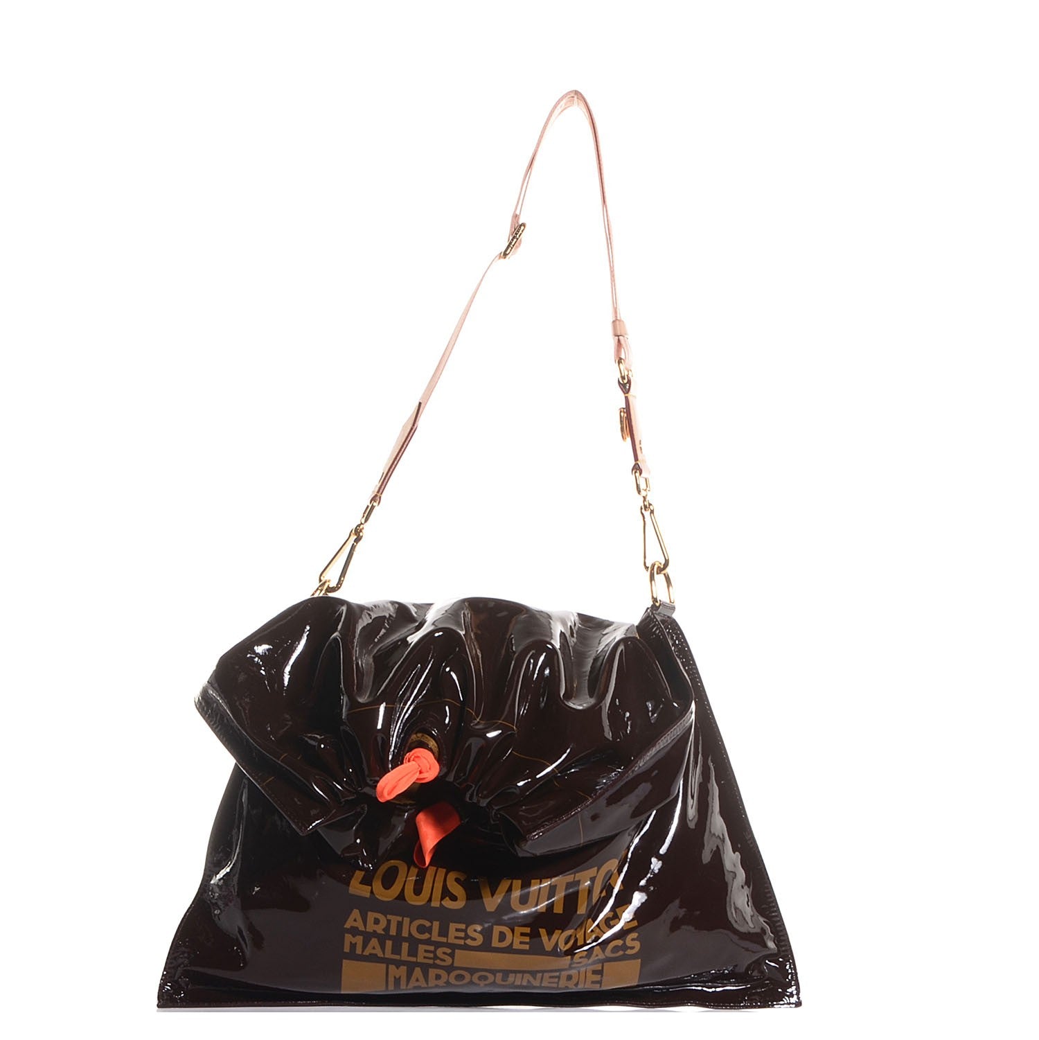 Louis Vuitton Patent Lambskin Raindrop Besace Moka 1 of 7