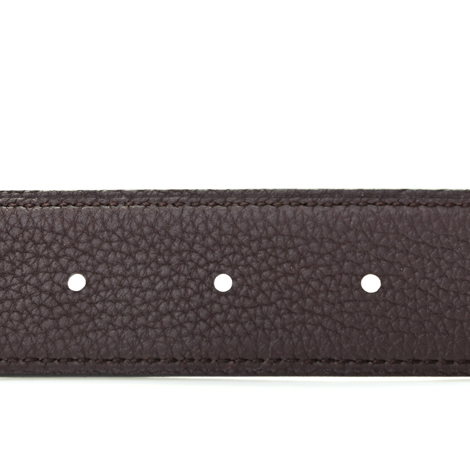 Hermes Box Togo 32mm Martelee H Belt 90 Black Chocolate 6 of 6