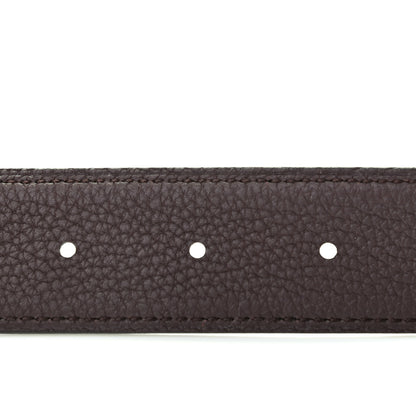 Hermes Box Togo 32mm Martelee H Belt 90 Black Chocolate 6 of 6