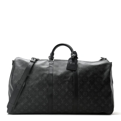Louis Vuitton Monogram Eclipse Keepall Bandouliere 55 1 of 10