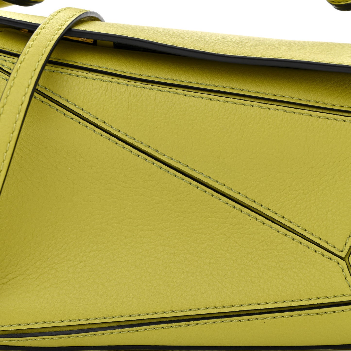 Calfskin Mini Puzzle Bag Lime Yellow