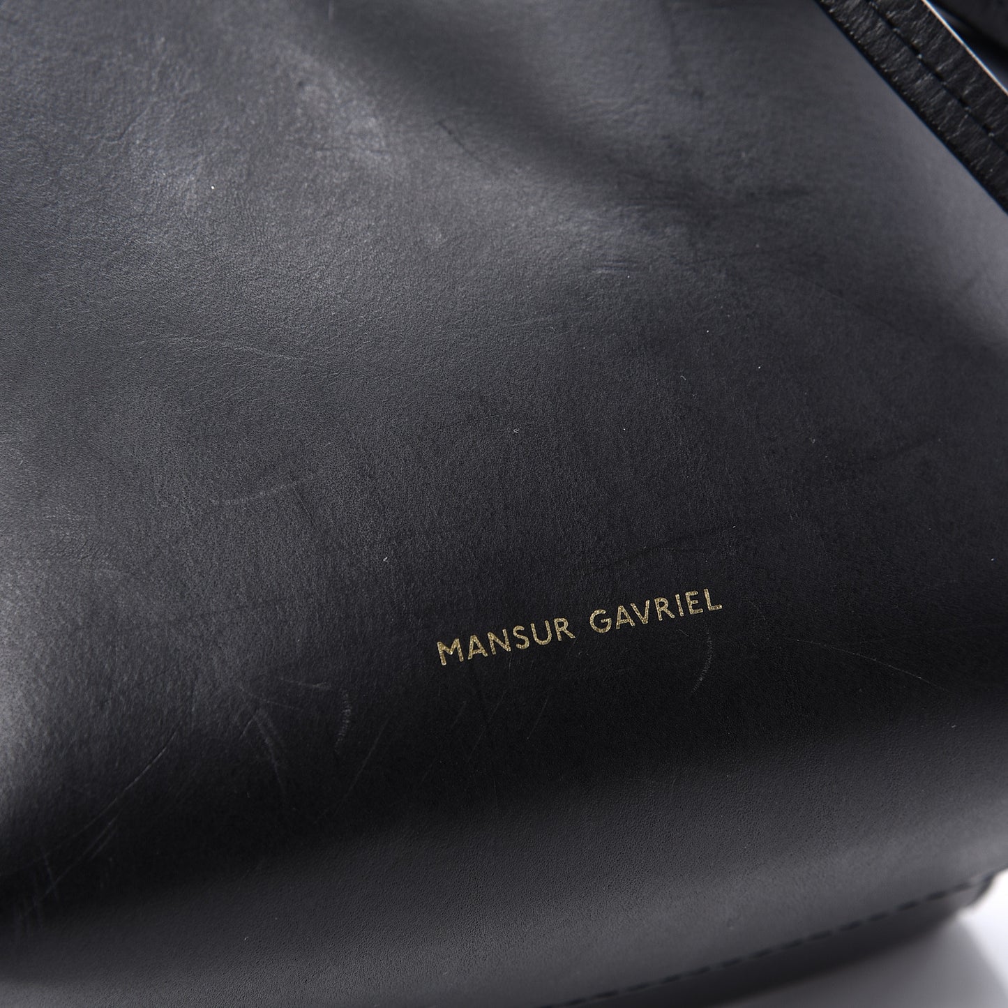Calfskin Mini Bucket Bag Black Flamma