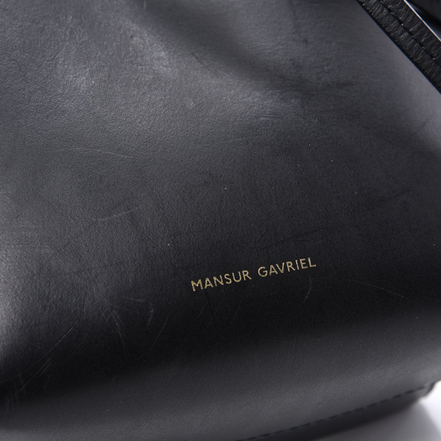 Mansur Gavriel Calfskin Mini Bucket Bag Black Flamma 8 of 9