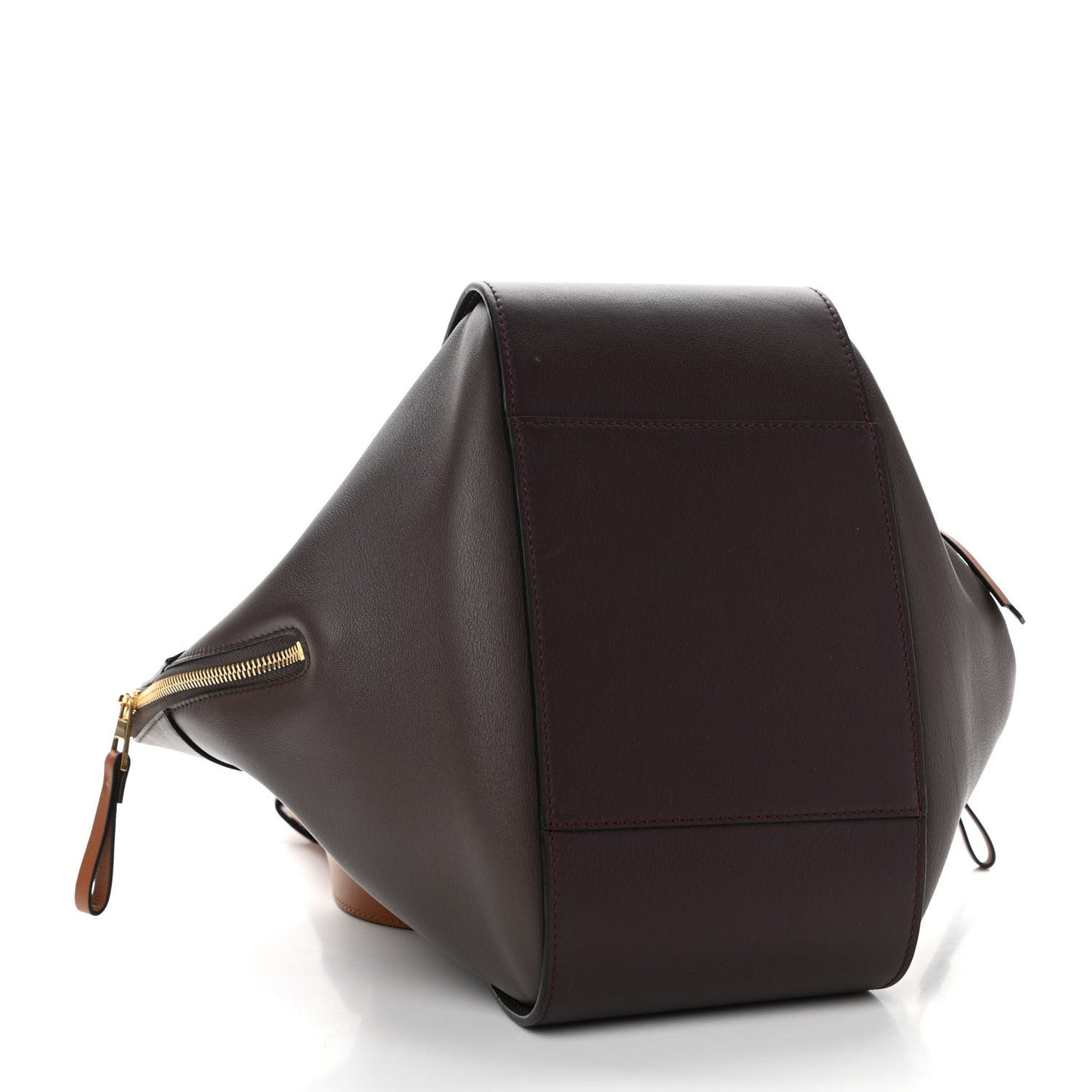 Calfskin Small Hammock Shoulder Bag Oxblood Tan