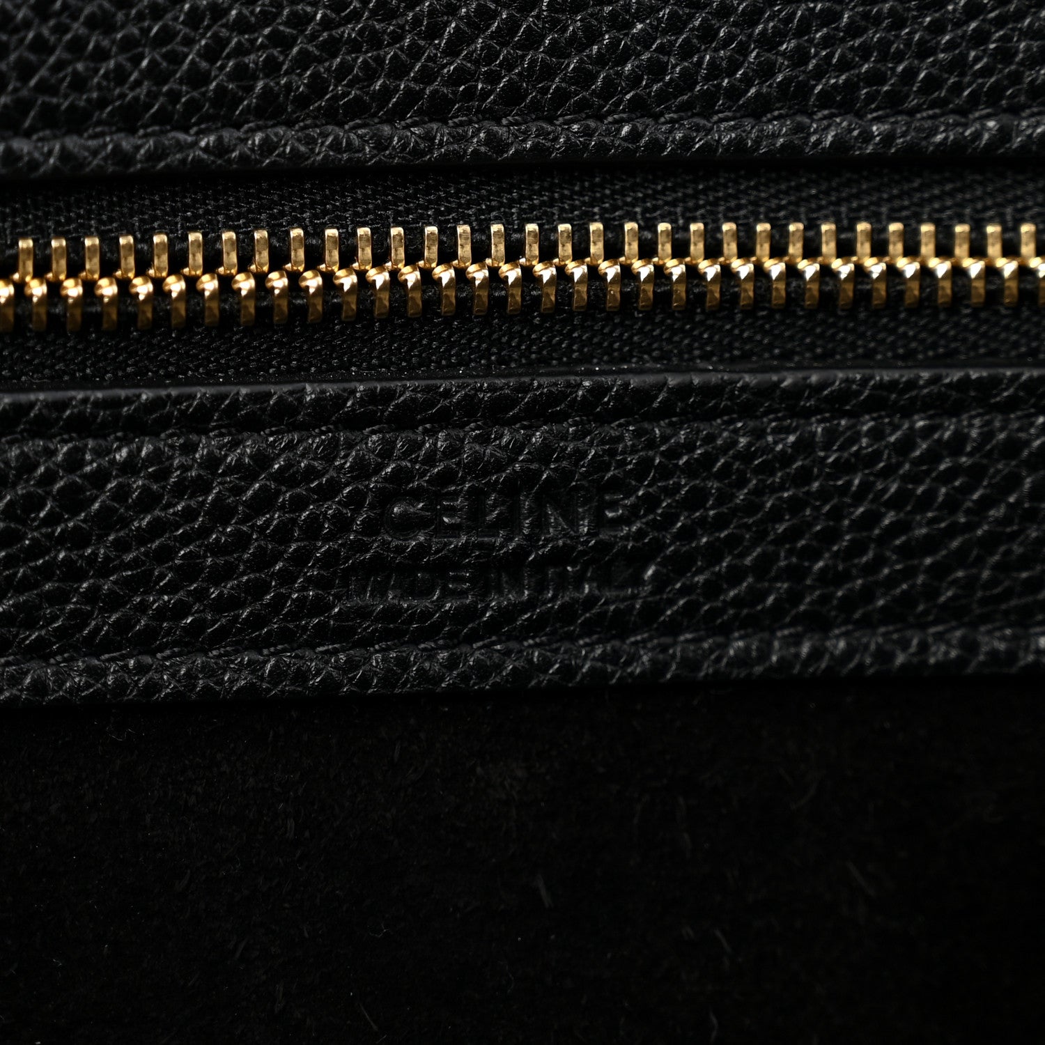 Celine Soft Grained Calfskin Small Belt Cabas Phantom Black 6 of 10