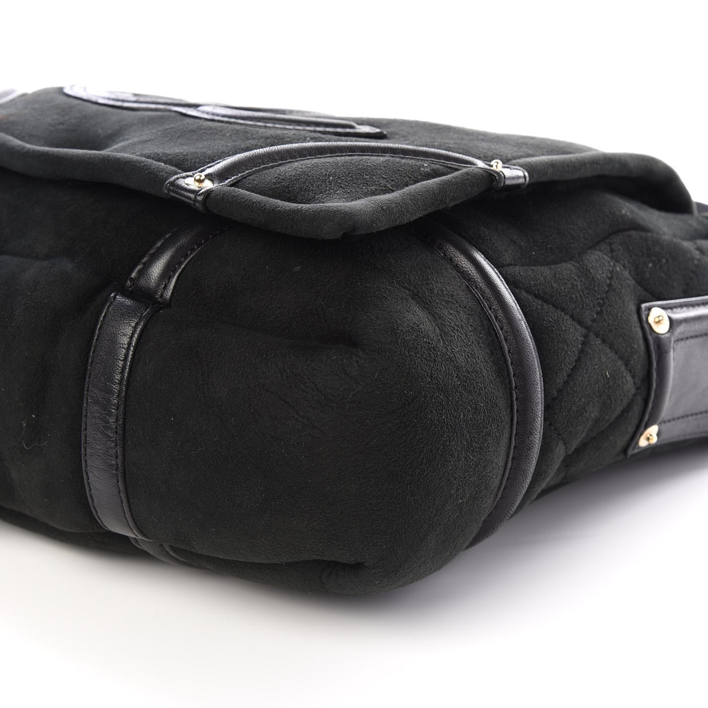 Suede Sparkling Winter Messenger Black