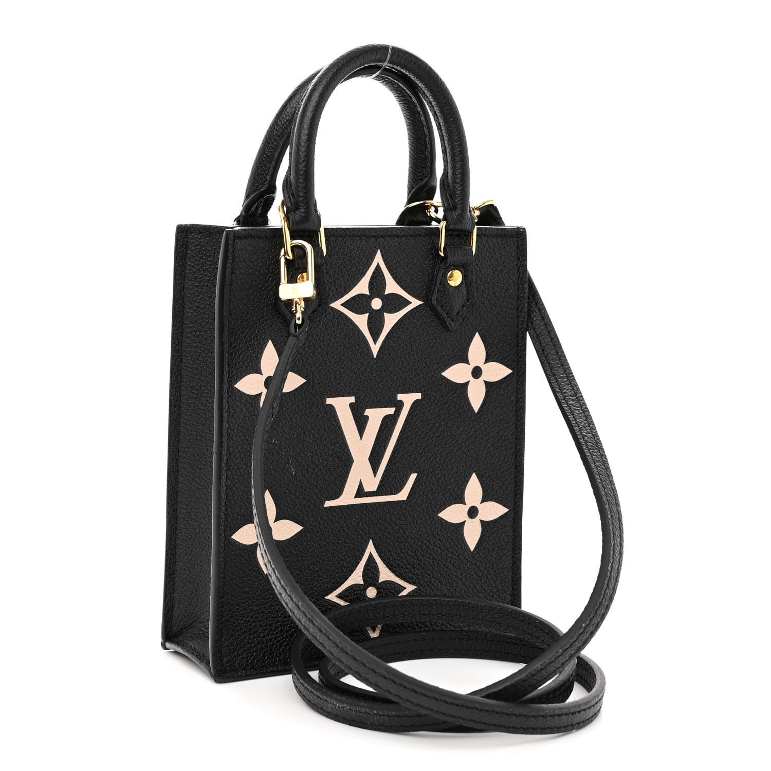 Louis Vuitton Empreinte Monogram Giant Petit Sac Plat Black Beige 3 of 9