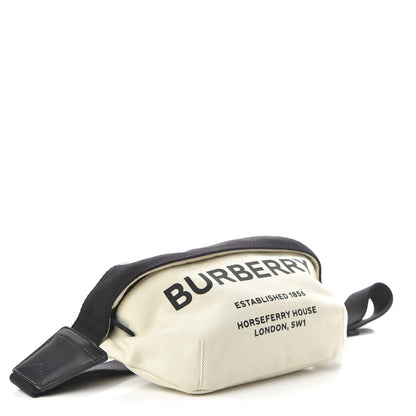 Burberry Canvas Horseferry Print Medium Sonny Bum Bag Natural Black 4 of 9