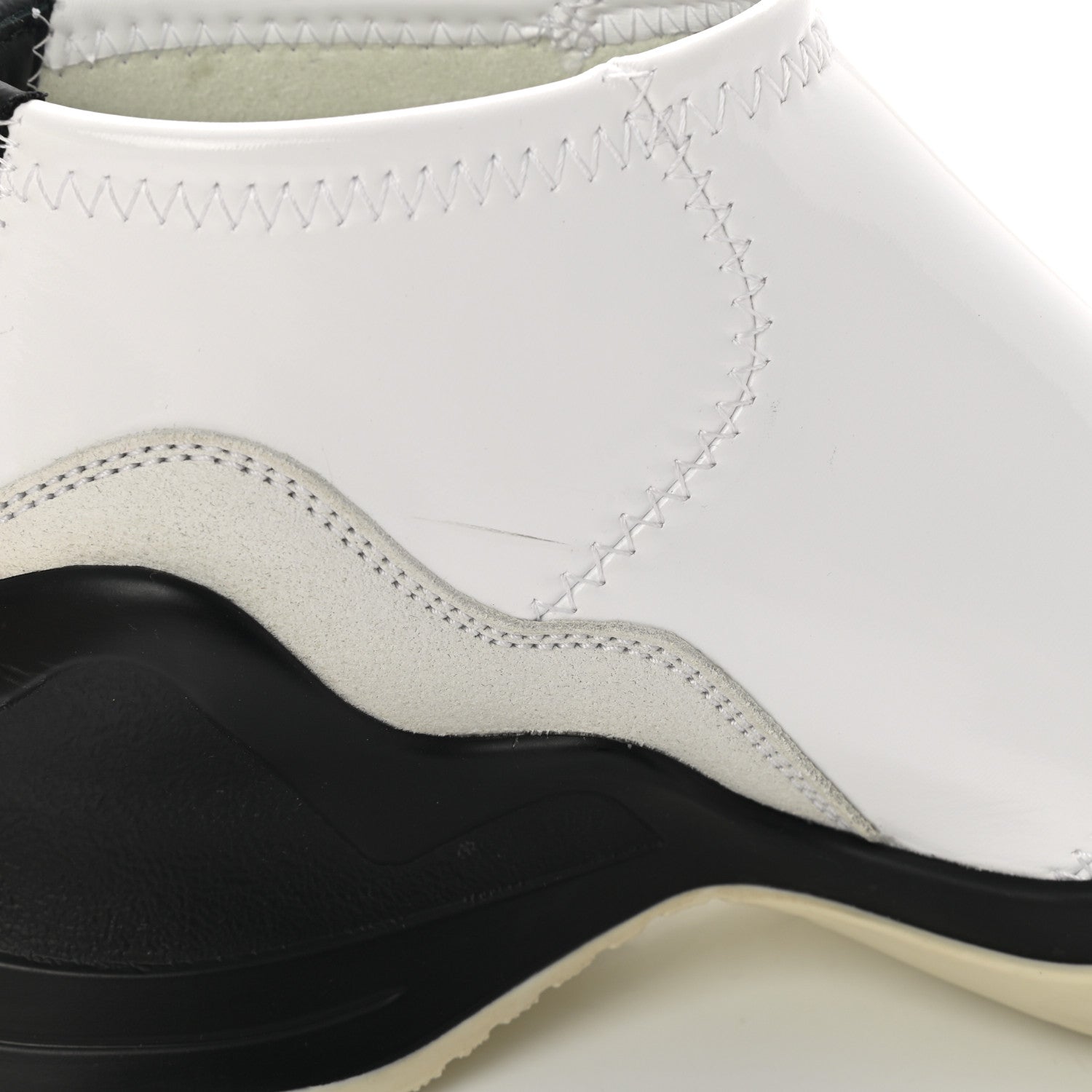 Fendi Vernice High-Tech Womens FFluid Zip Up Sneakers 36 White Black 10 of 15