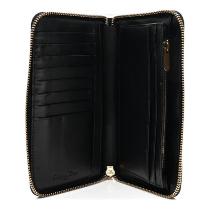 Christian Dior Patent Studded Supple Lady Dior Zip Wallet Black 5 of 7