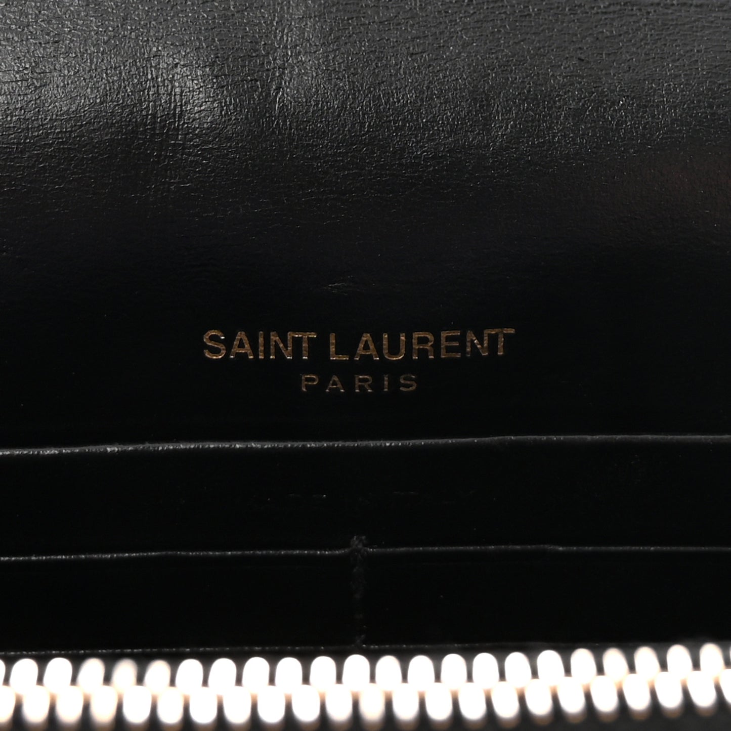 Calfskin Crocodile Embossed Kate Monogram Tassel Chain Wallet Black