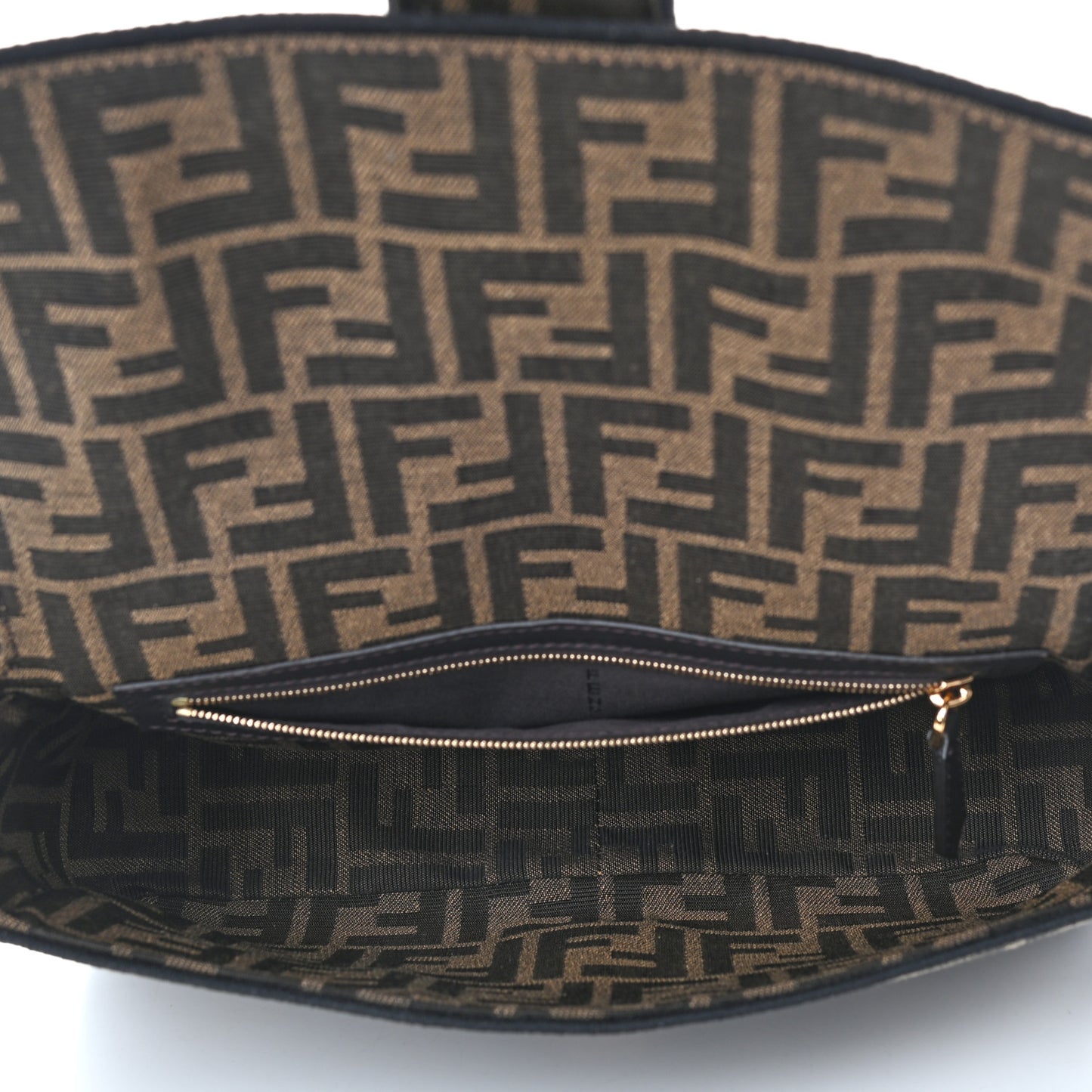 Fabric Jacquard FF 1974 Medium Baguette Tobacco Moro Black