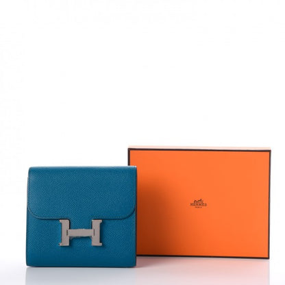 Hermes Epsom Constance Short Wallet Bleu Izmir 8 of 8