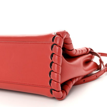 Fendi Nappa Lace Up Mini Peekaboo Iconic Satchel Bloody Mary 10 of 12