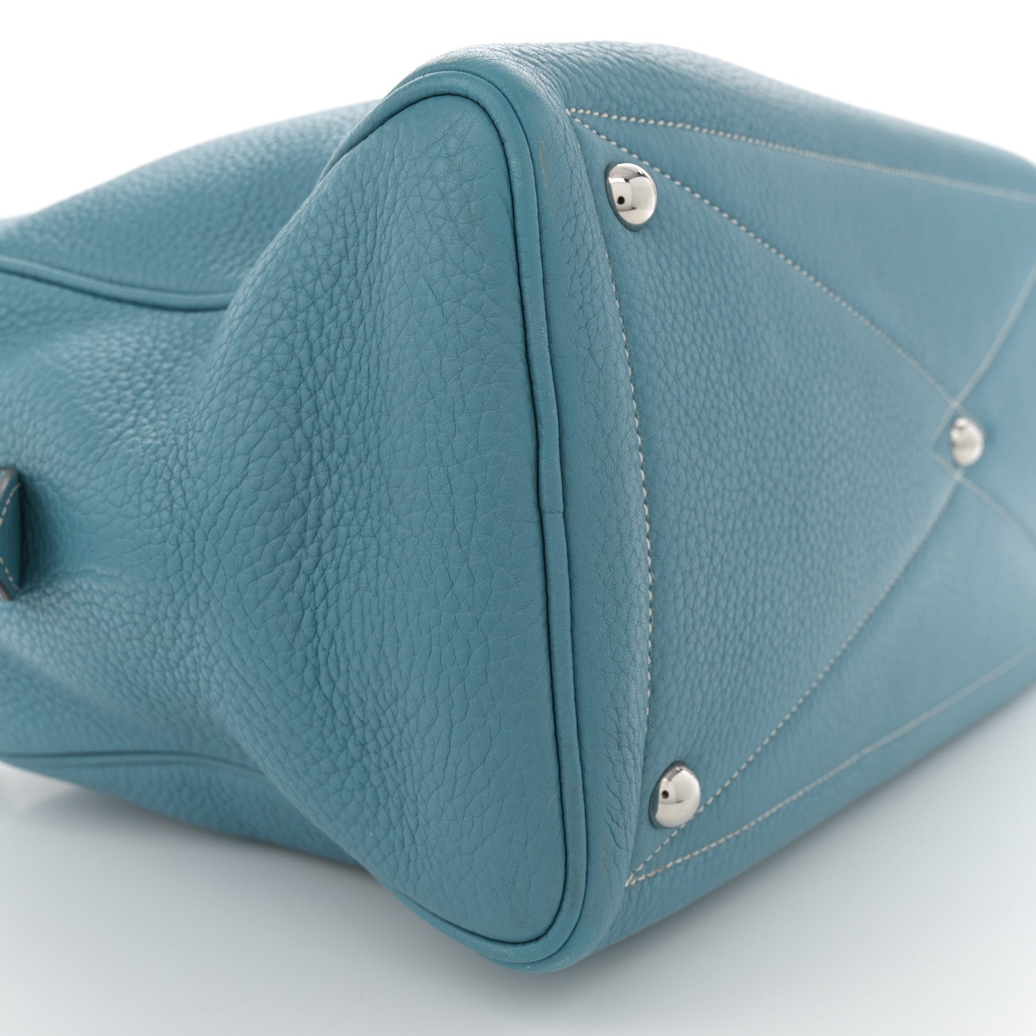 Hermes Taurillon Clemence Victoria II 35 Blue Jean 9 of 13