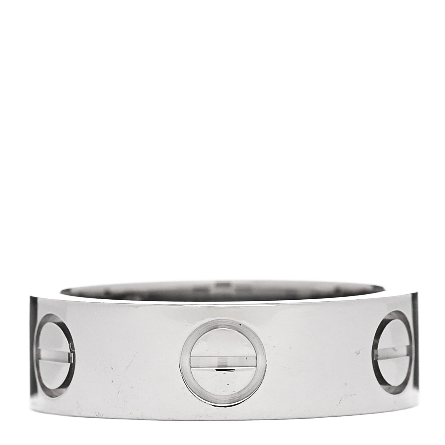 Cartier 18K White Gold 5.5mm LOVE Ring 49 5 1 of 4