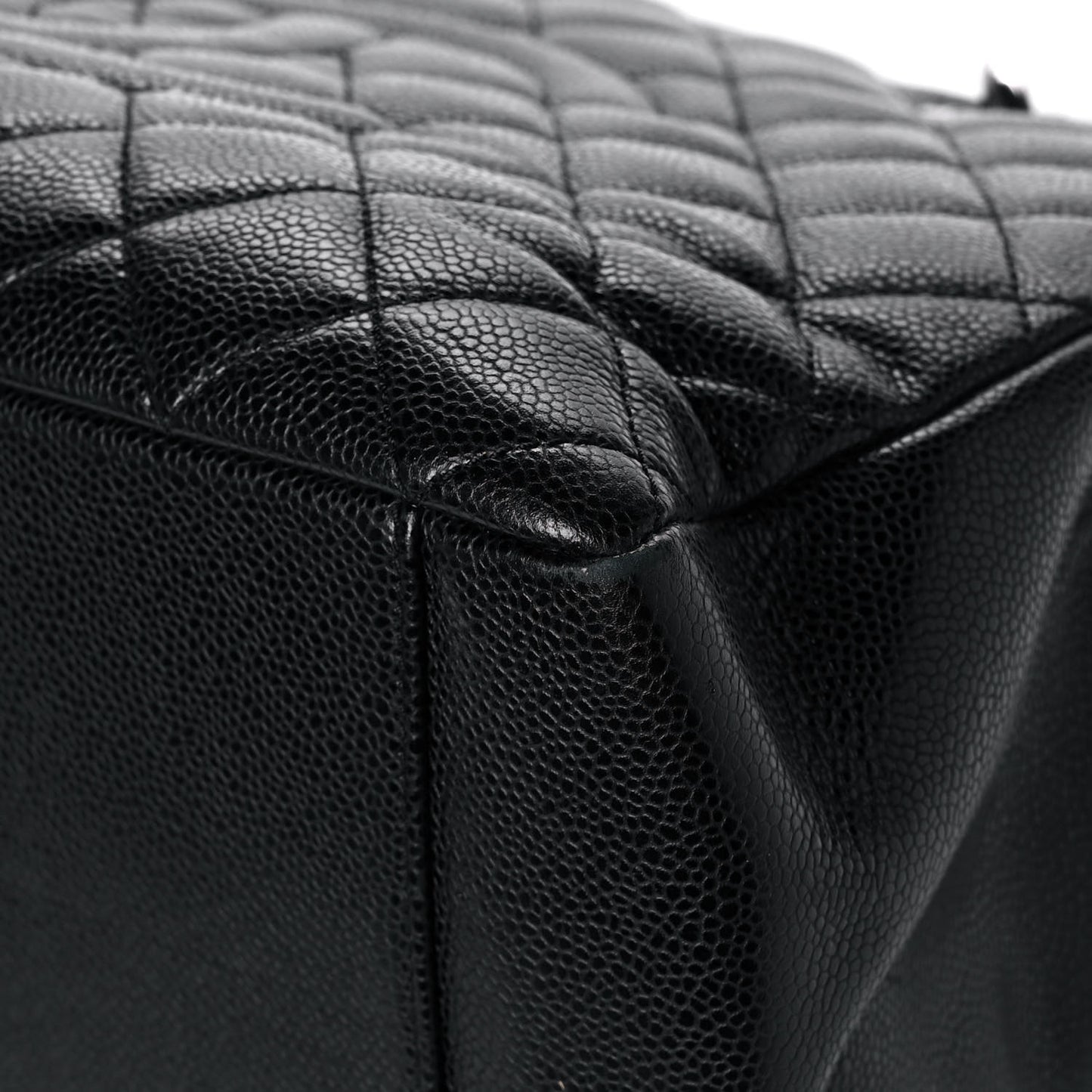 Caviar Quilted Grand Shopping Tote GST Black