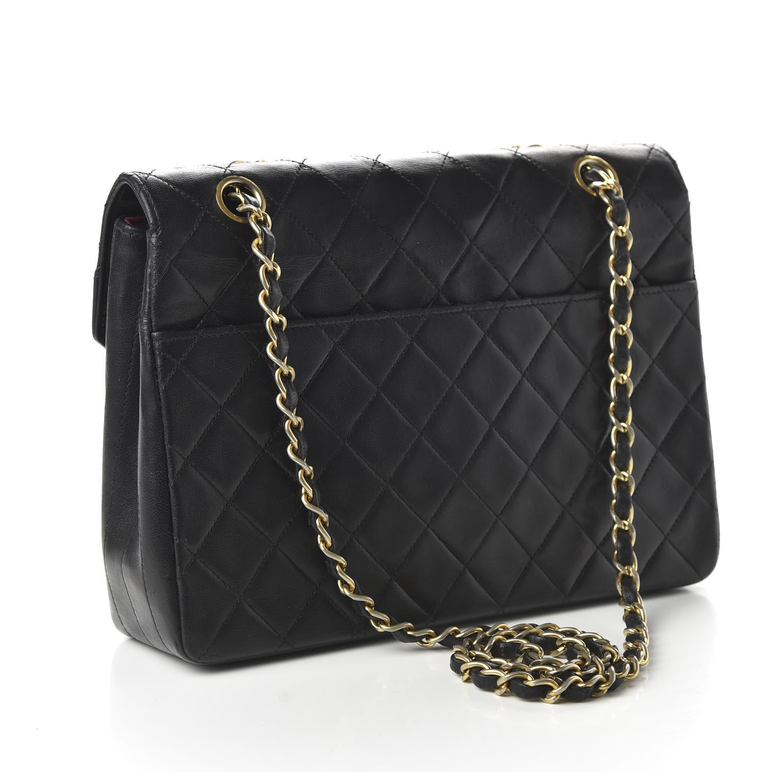 Chanel Lambskin Quilted Medium Single Flap Black 3 of 12