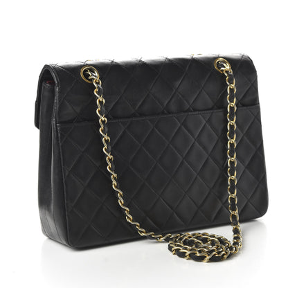 Chanel Lambskin Quilted Medium Single Flap Black 3 of 12