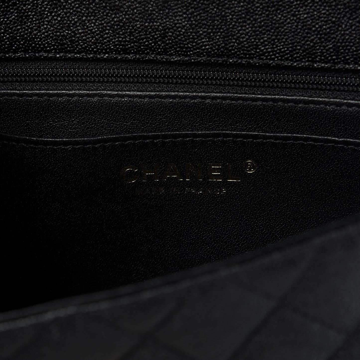 Caviar Quilted Mini Top Handle Rectangular Flap Black