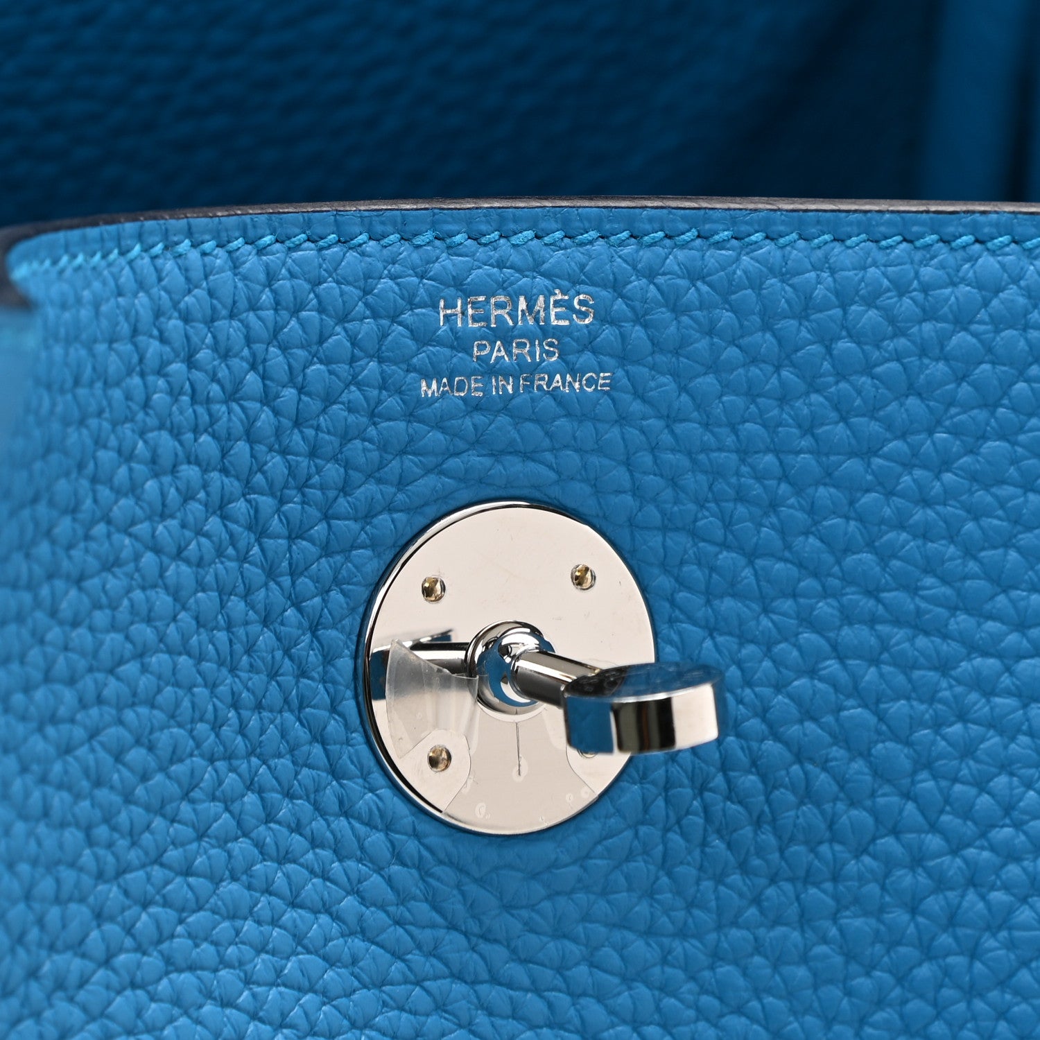 Hermes Taurillon Clemence Lindy 26 Bleu Frida 6 of 9