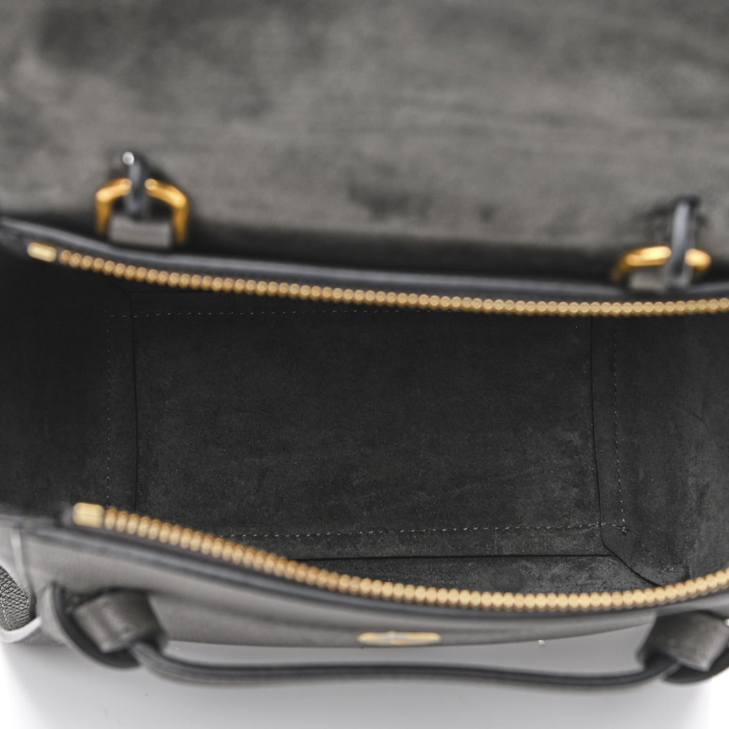 Grained Calfskin Nano Belt Bag Grey
