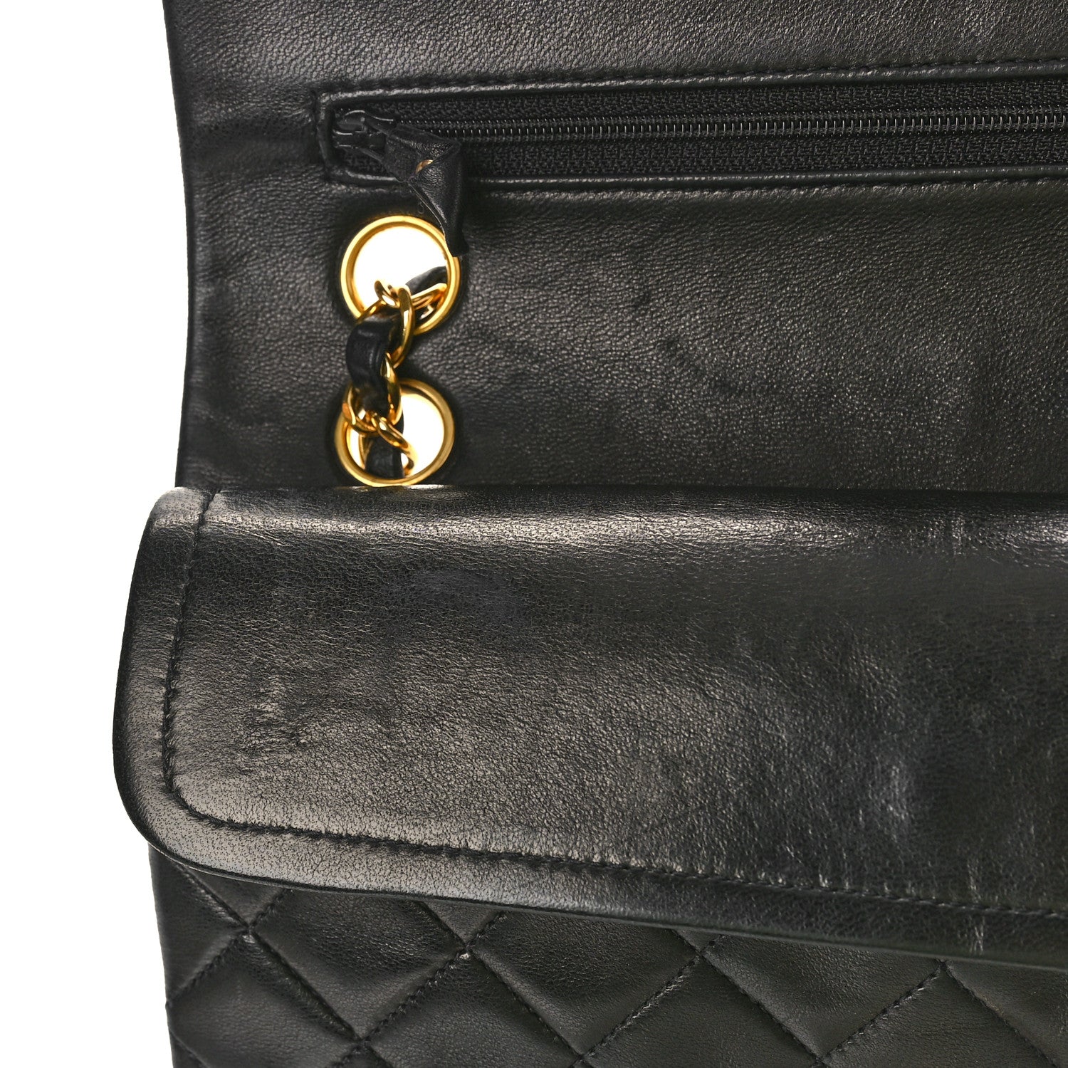 Chanel Lambskin Quilted Small Double Flap Black 11 of 13