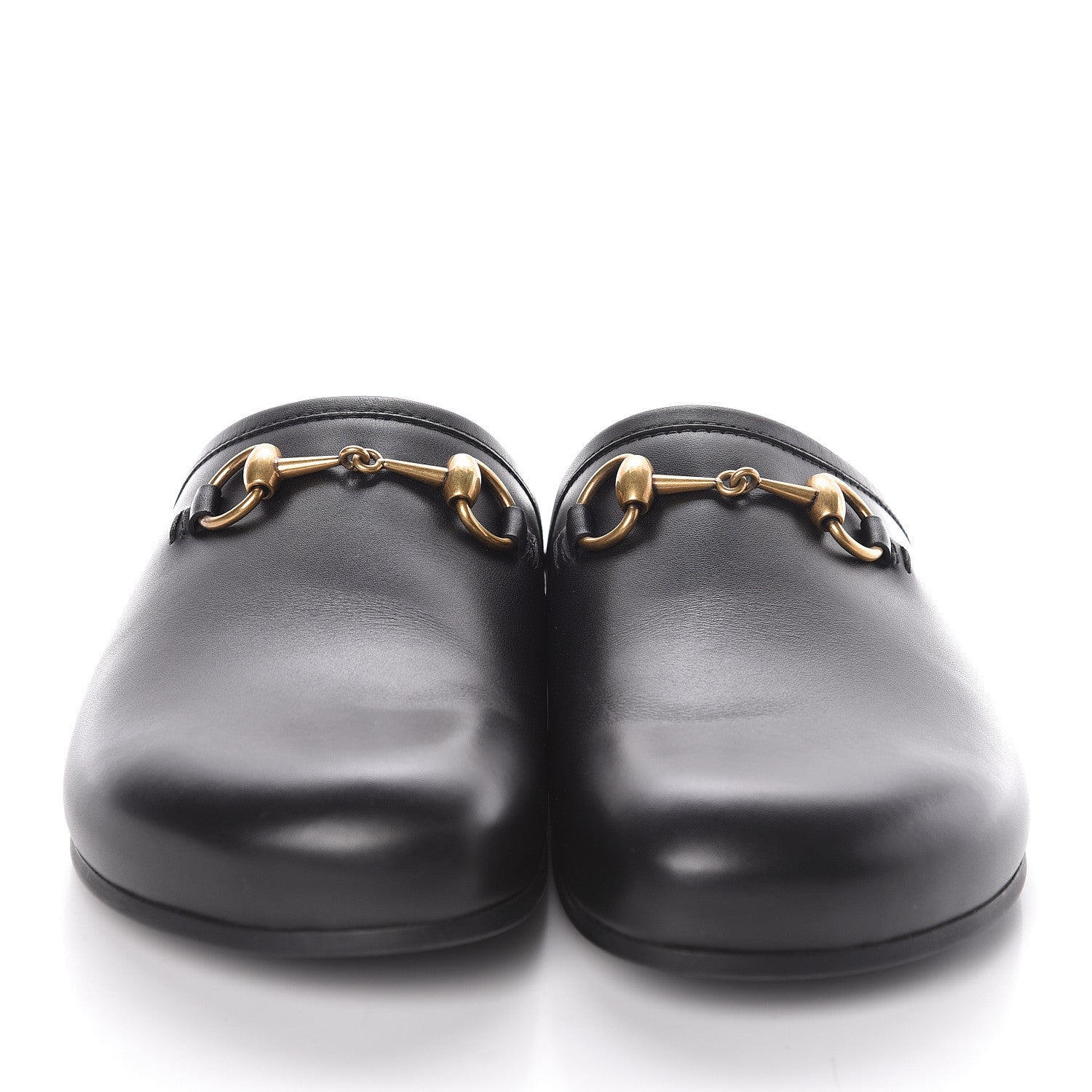 Gucci Calfskin Mens Horsebit River Slippers 8 Black 2 of 8