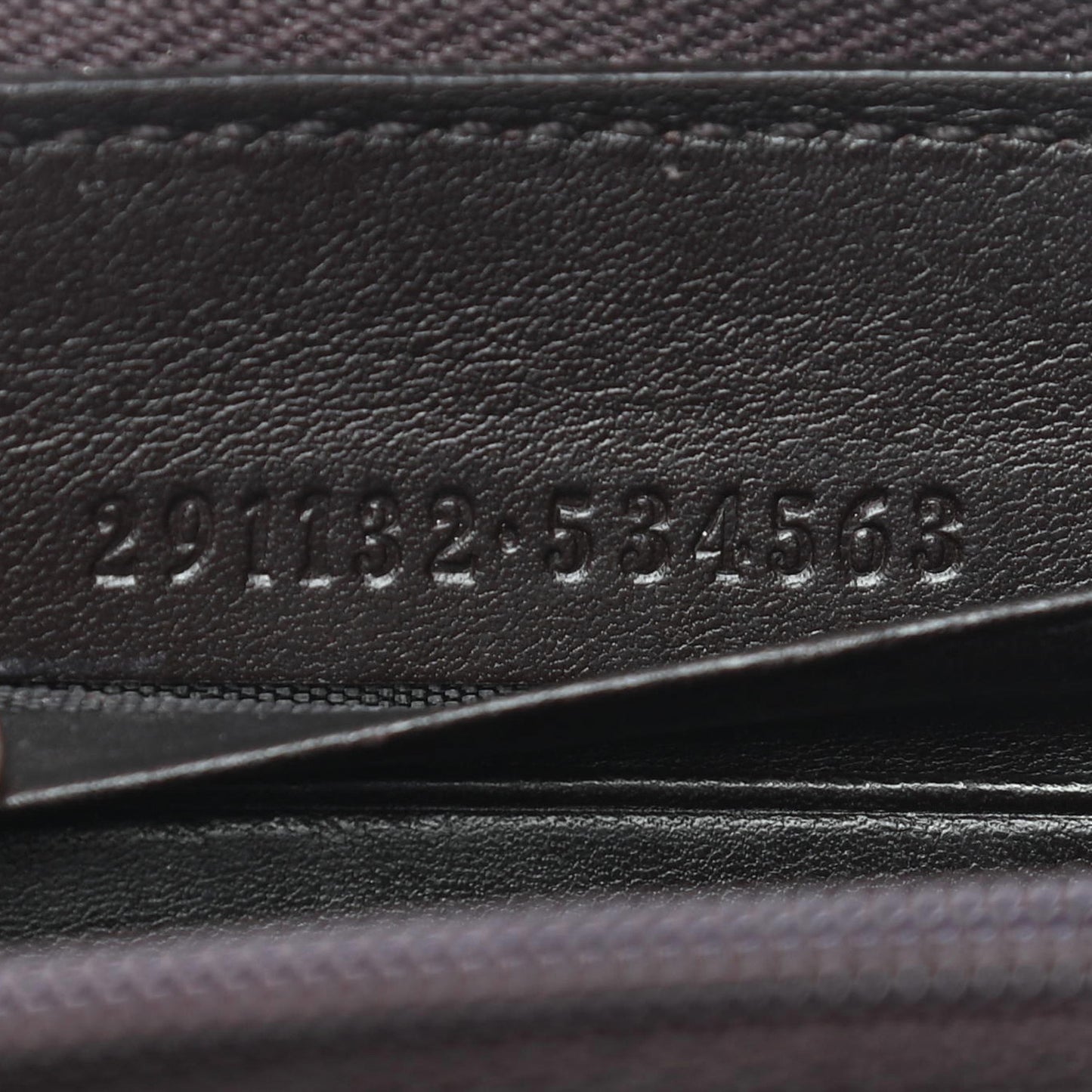 Guccissima Sukey Zip Around Wallet Dark Brown