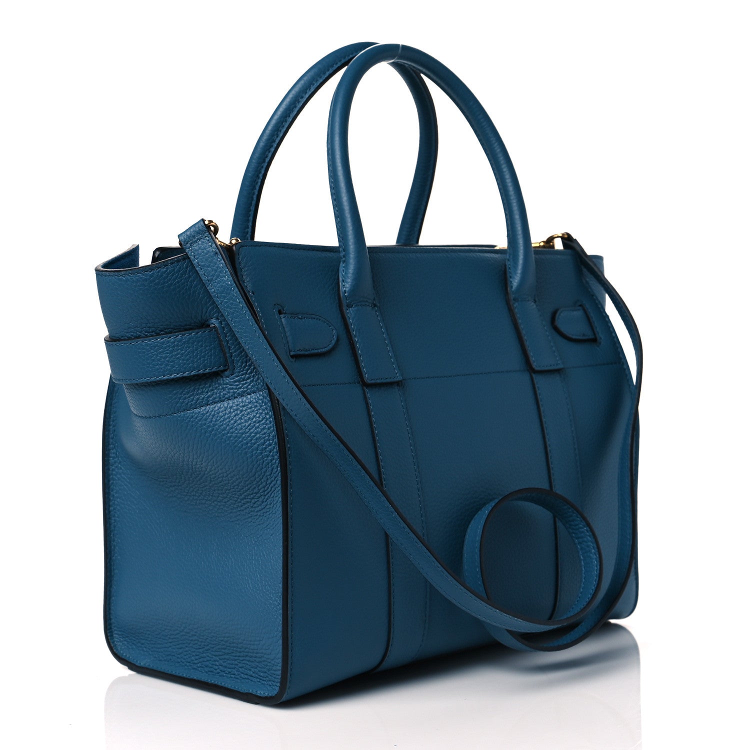 Mulberry Small Classic Grain Mini Zipped Bayswater Blue 3 of 9