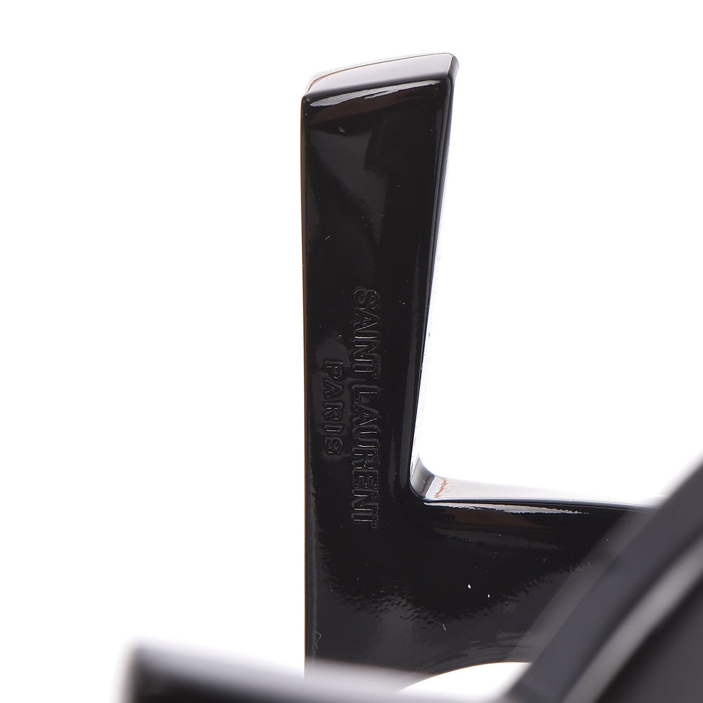 Brass Monogram Medium Cuff Bracelet Black