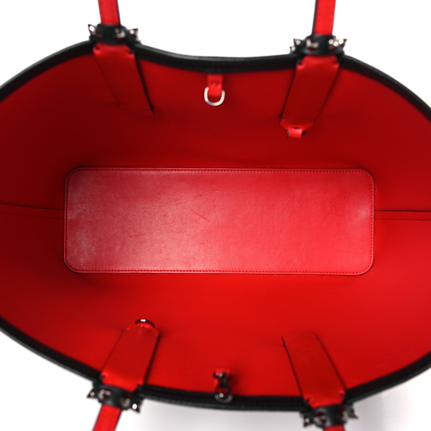 Christian Louboutin Calfskin Empire Spikes Small East West Cabata Tote Black 6 of 10