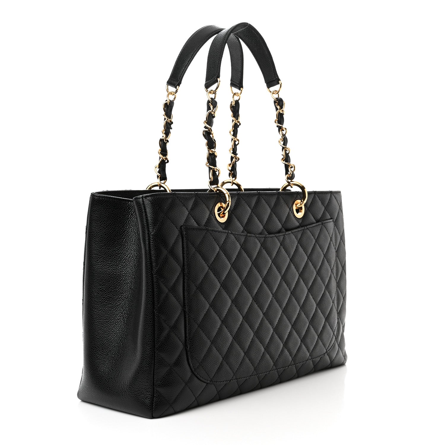 Chanel Caviar Quilted XL Grand Shopping Tote GST Black 3 of 11