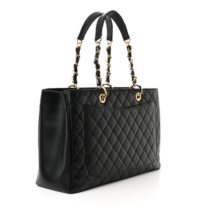 Chanel Caviar Quilted XL Grand Shopping Tote GST Black 3 of 11