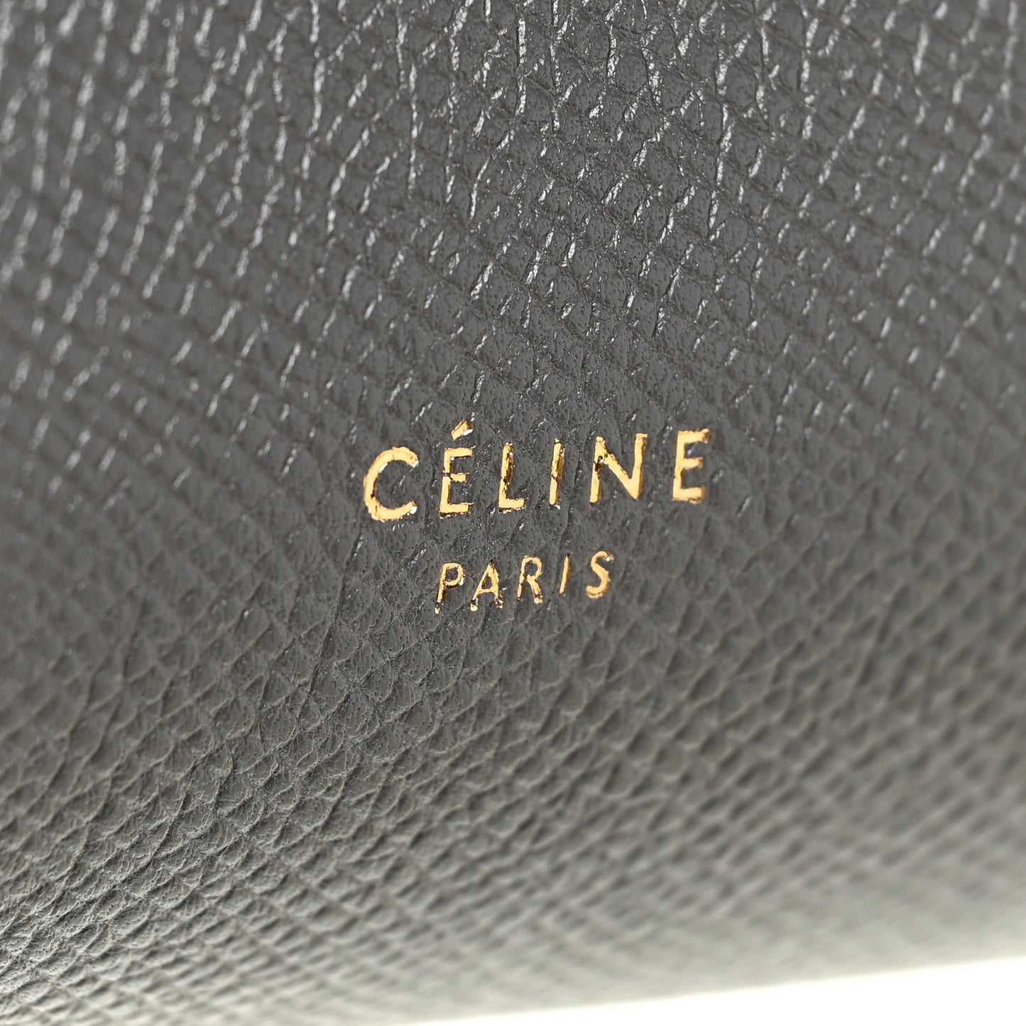 Grained Calfskin Mini Belt Bag Grey