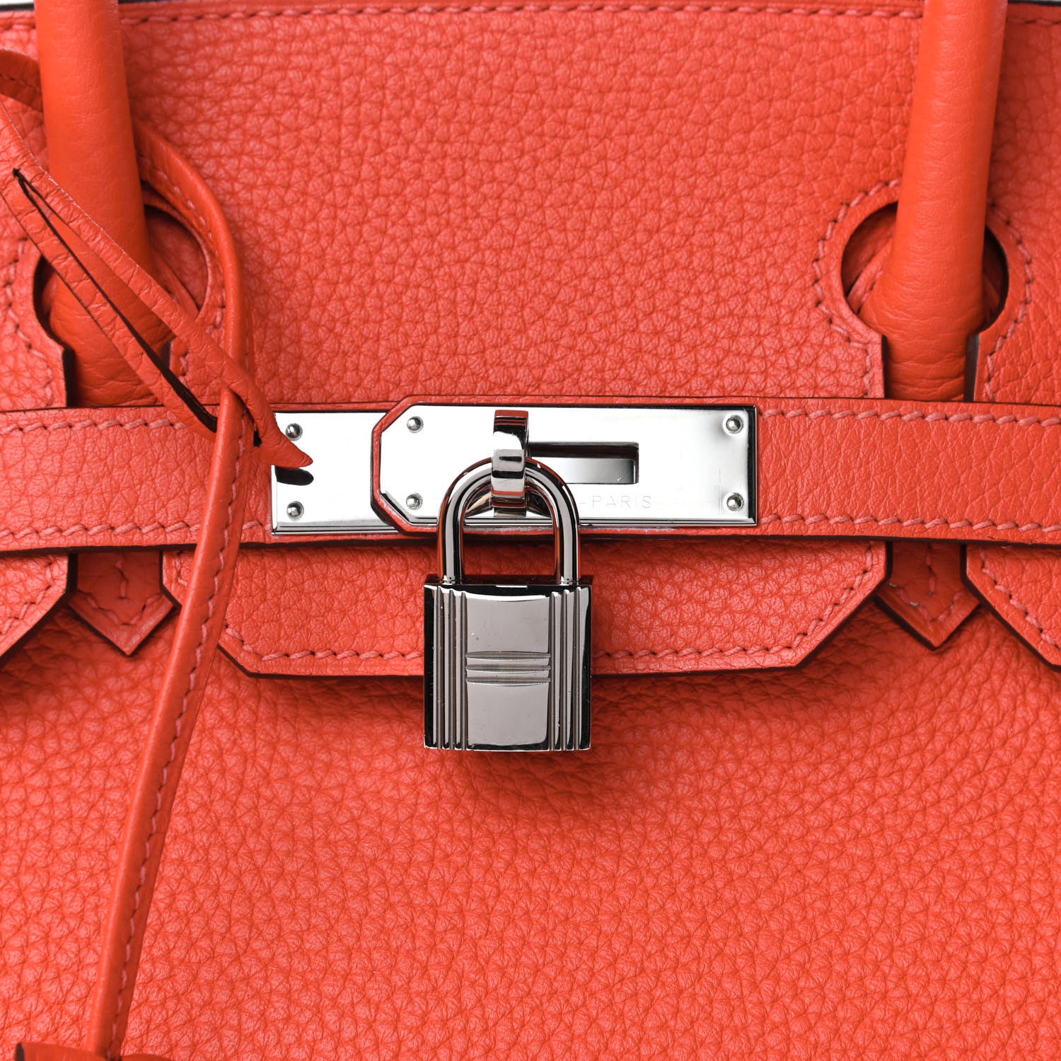 Hermes Taurillon Clemence Birkin 30 Rouge Pivoine 10 of 11