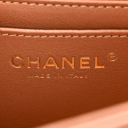 Chanel Lambskin Quilted Mini Rectangular Flap Brown 6 of 11