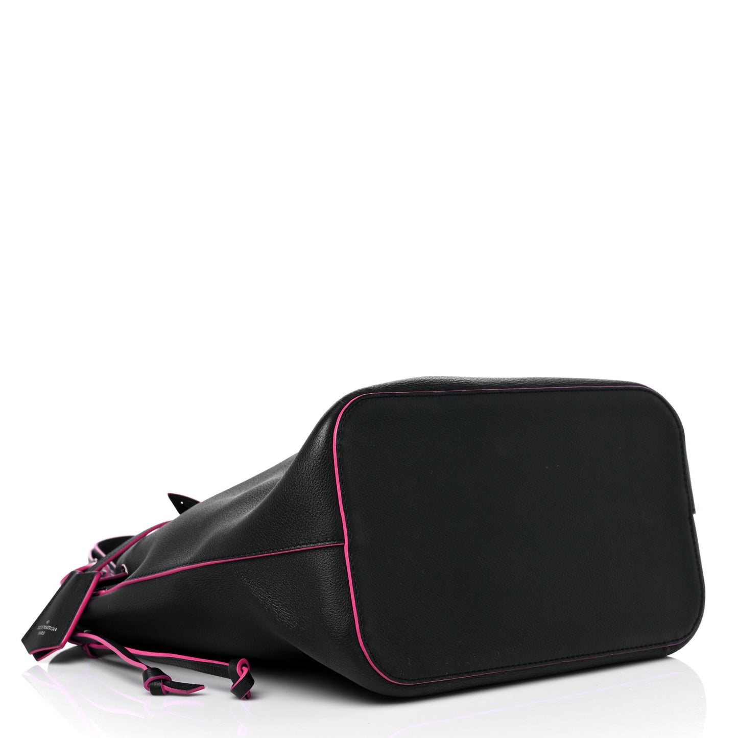 Calfskin Lockme Bucket Black
