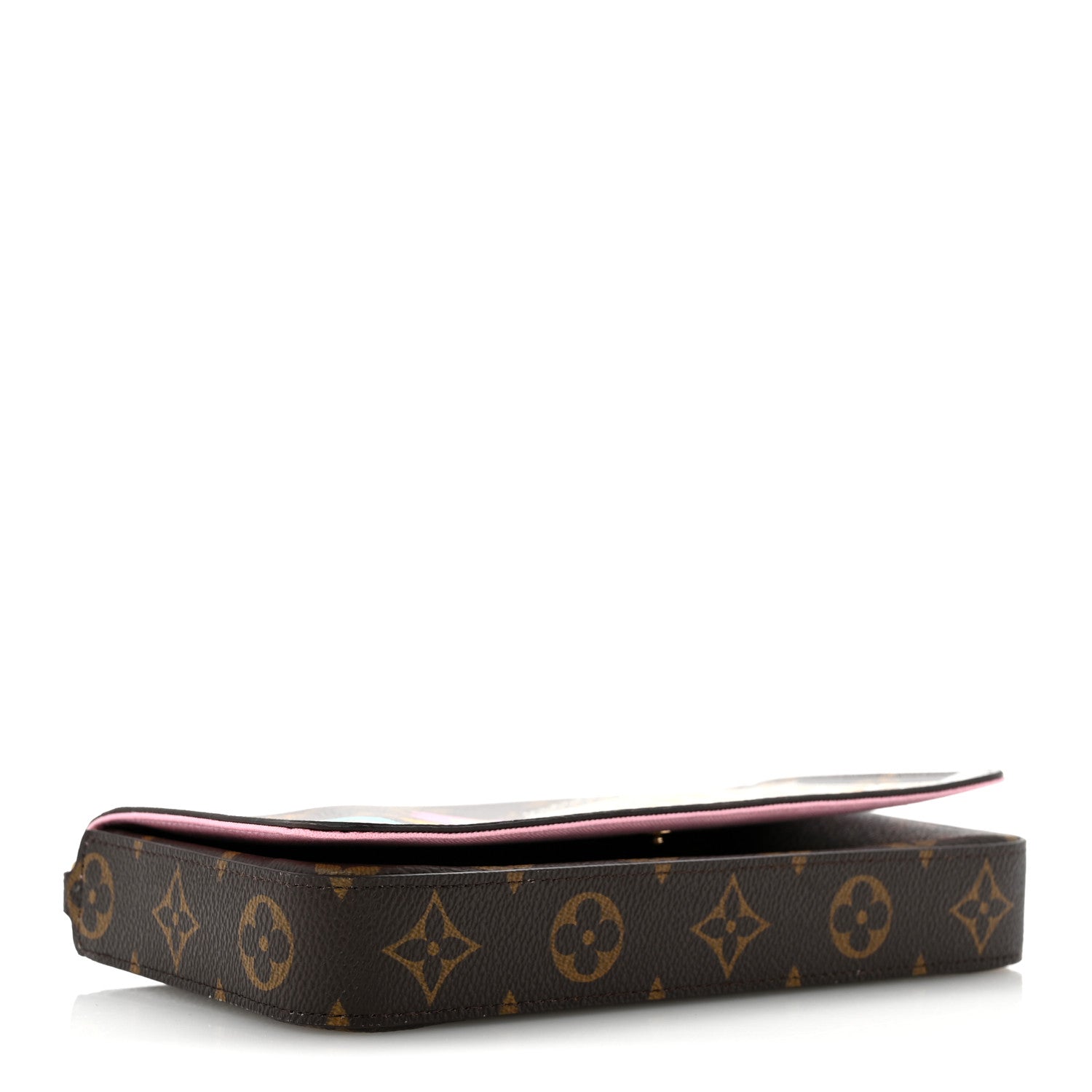 Louis Vuitton Monogram 2022 Christmas Animation Paris Pochette Felicie Chain Wallet Pink 5 of 10