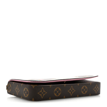 Louis Vuitton Monogram 2022 Christmas Animation Paris Pochette Felicie Chain Wallet Pink 5 of 10