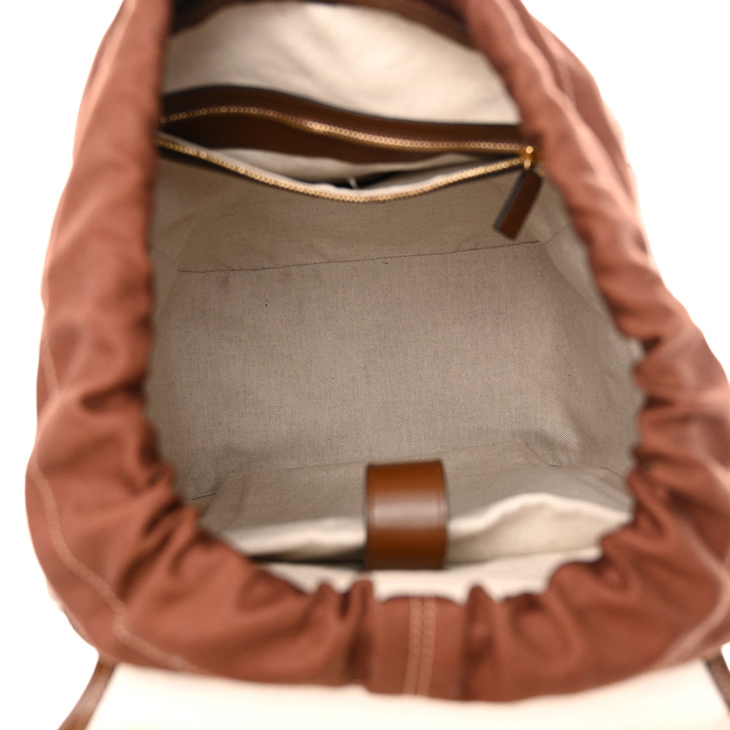 Gucci GG Supreme Monogram Azalea Calfskin Medium Retro Interlocking G Buckle Backpack Beige Ebony Brown Sugar 5 of 10