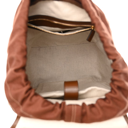 Gucci GG Supreme Monogram Azalea Calfskin Medium Retro Interlocking G Buckle Backpack Beige Ebony Brown Sugar 5 of 10