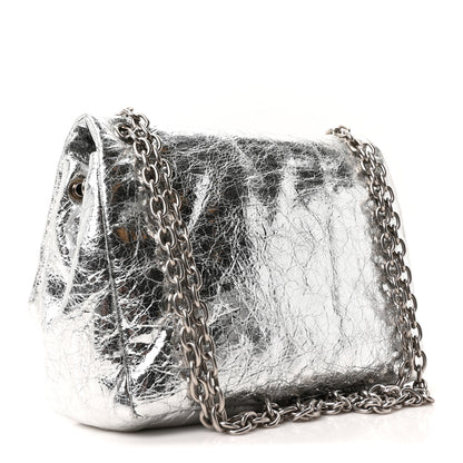Balenciaga Metallized Arena Calfskin MIni Monaco Chain Shoulder Bag Silver 3 of 9