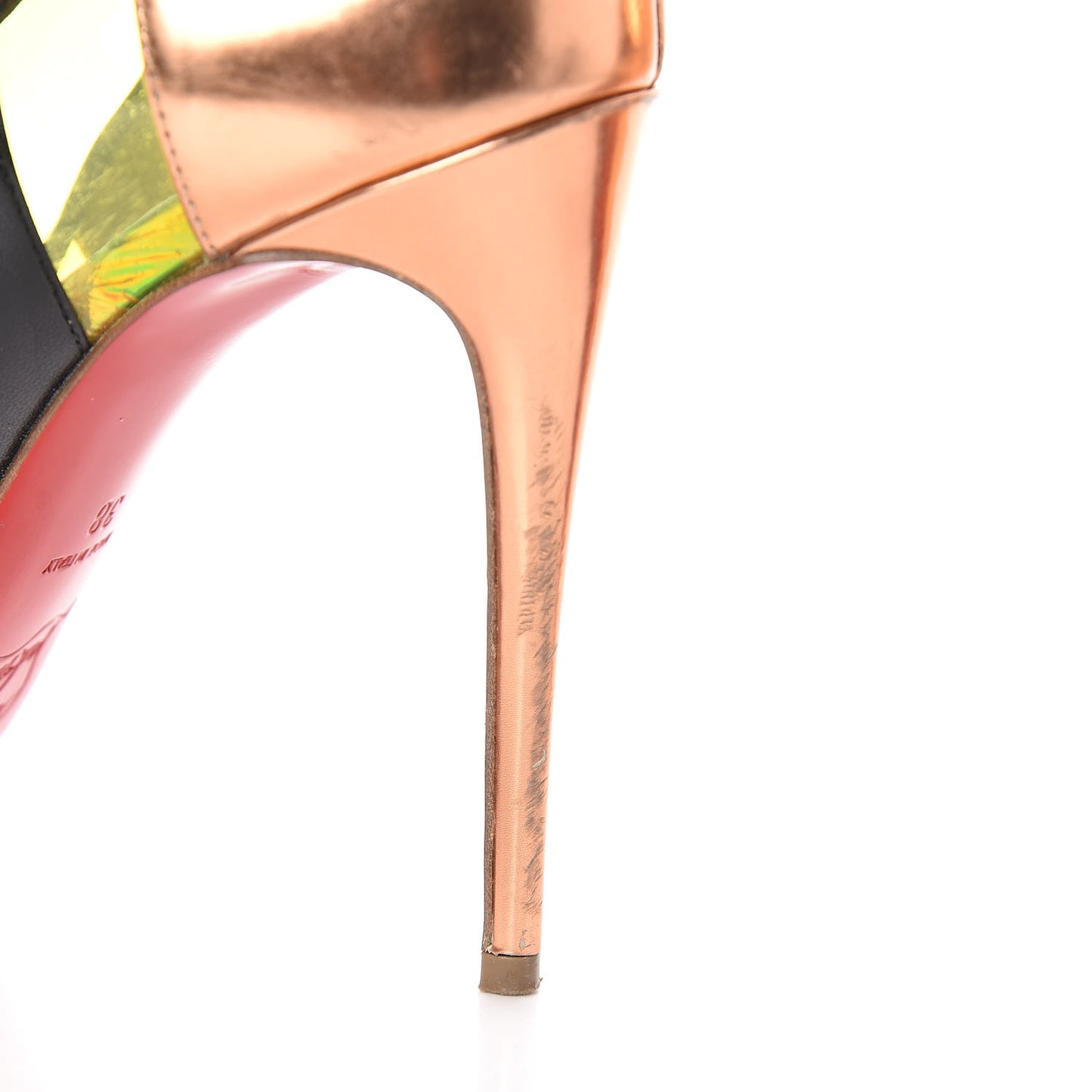 PVC Patent Metallic Calfskin Brandy 100 Pumps 38 Multicolor