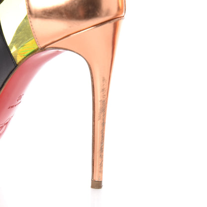 Christian Louboutin PVC Patent Metallic Calfskin Brandy 100 Pumps 38 Multicolor 13 of 14