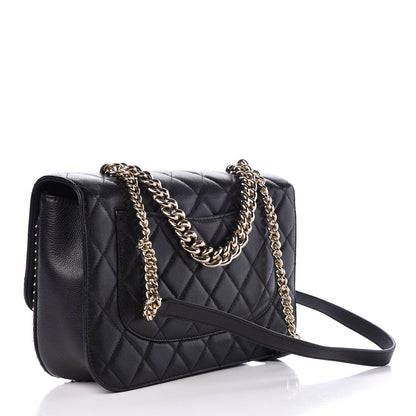 Chanel Caviar Quilted Large Studded Flap Black 3 of 8