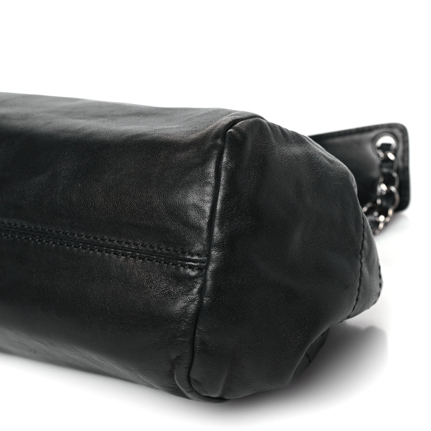 Chanel Lambskin Lax Accordion Hobo Black 10 of 10